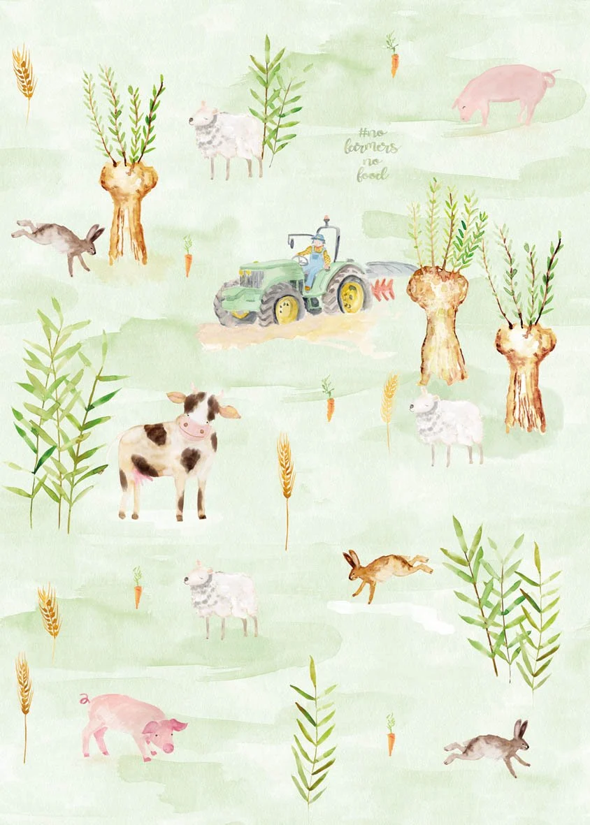 Kate & Andy Tapete - Farm (green)