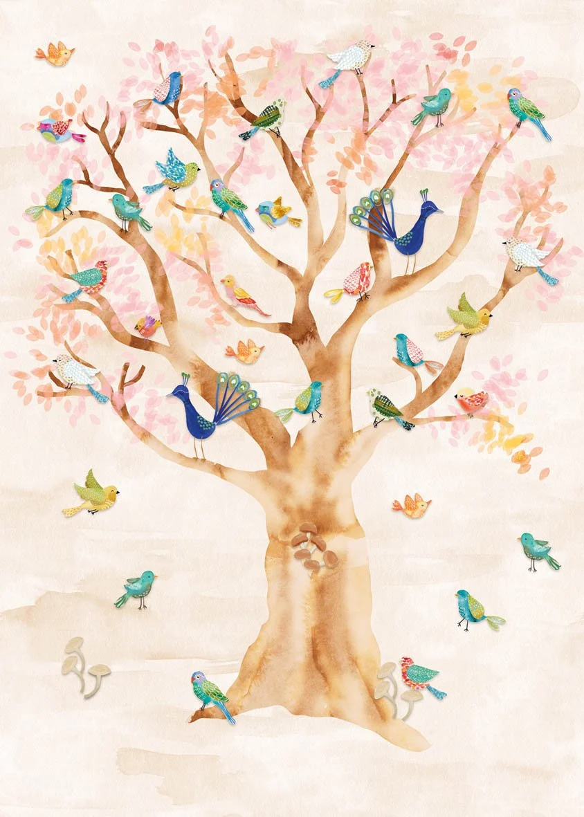 Kate & Andy Tapete - Birds In Trees (sand)