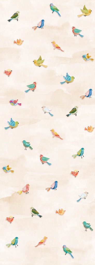Kate & Andy Papier peint - Fun Birds (sand)