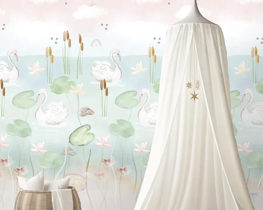 Kate & Andy Behang - Swan Pond (pink)