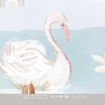 Kate & Andy Behang - Swan Pond (bleu)