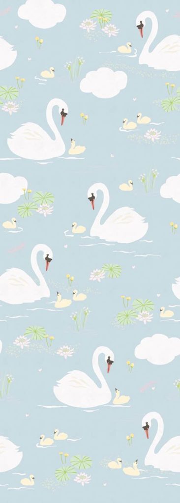 Kate & Andy Behang - Swans Blue