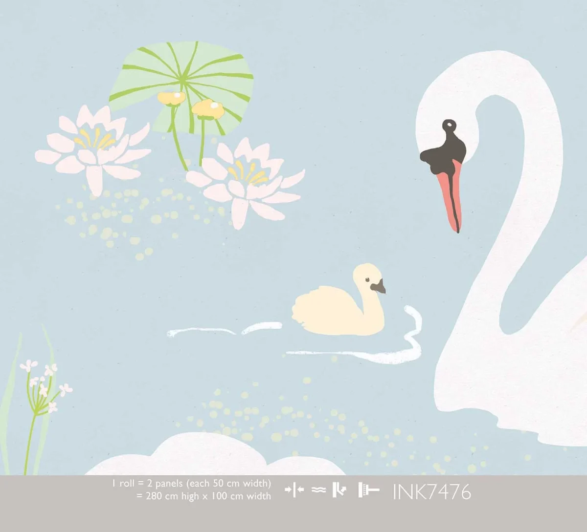 Kate & Andy Behang - Swans Blue