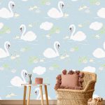 Kate & Andy Behang - Swans Blue