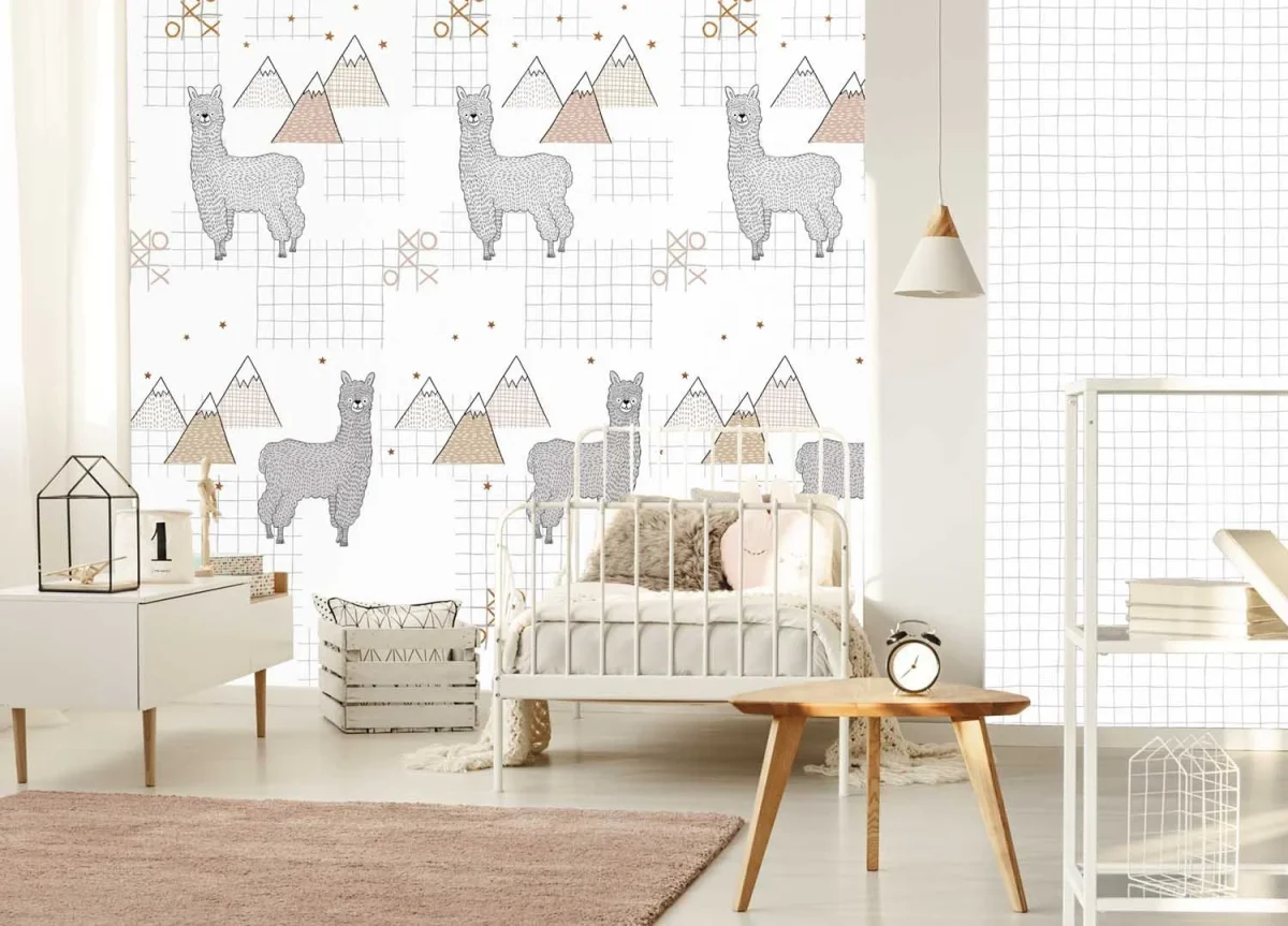 Kate & Andy Papier peint - Grid Gray