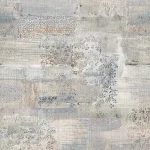Le Marais design shown flat, weathered plaster panels in grey blue and beige
