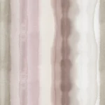 Motif Fontainebleau à plat, bandes aquarelle verticales rose ancien et crème