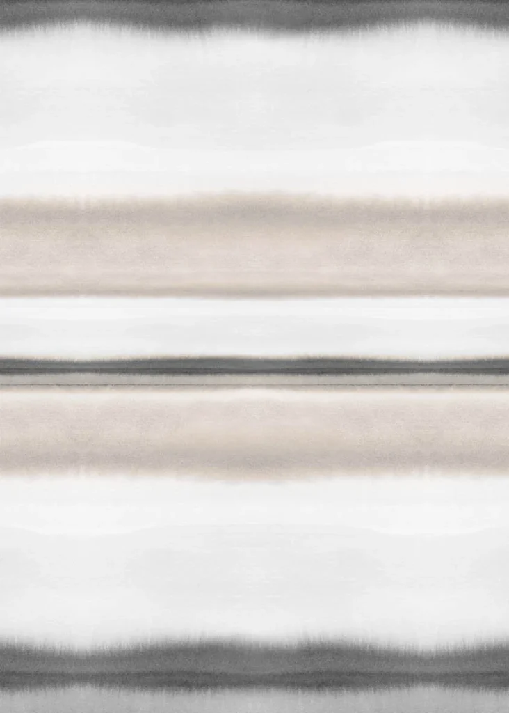 Motif Long Island à plat, bandes aquarelle horizontales beige, gris et bleu marine