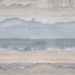 Motif Dover à plat, bandes aquarelle bleu gris et beige, tel un horizon brumeux