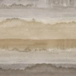 Muster Dover flach, Aquarellbahnen in Beige, Sand und sanftem Grau wie ein Horizont