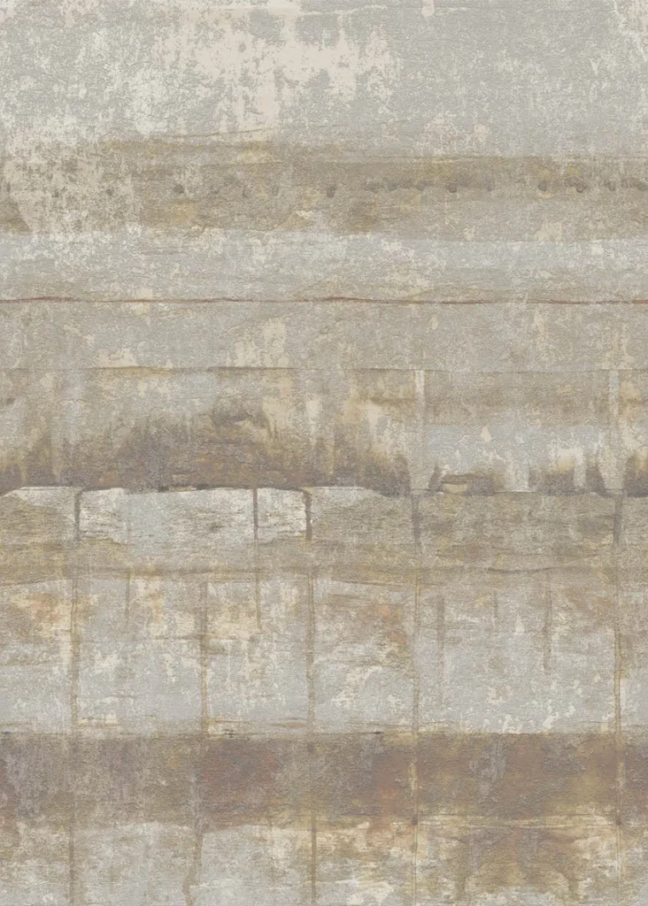 Lower East Side design shown flat, weathered concrete bands in beige, grey and gold