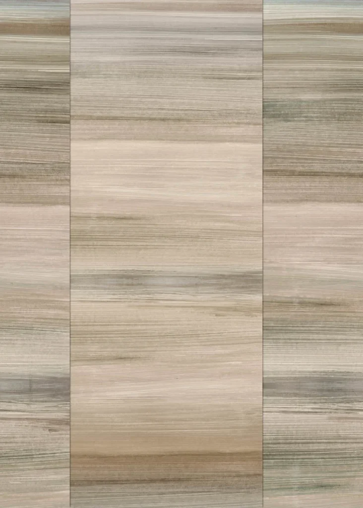 Motif Copenhagen à plat, bandes verticales crème, beige et brun chaud