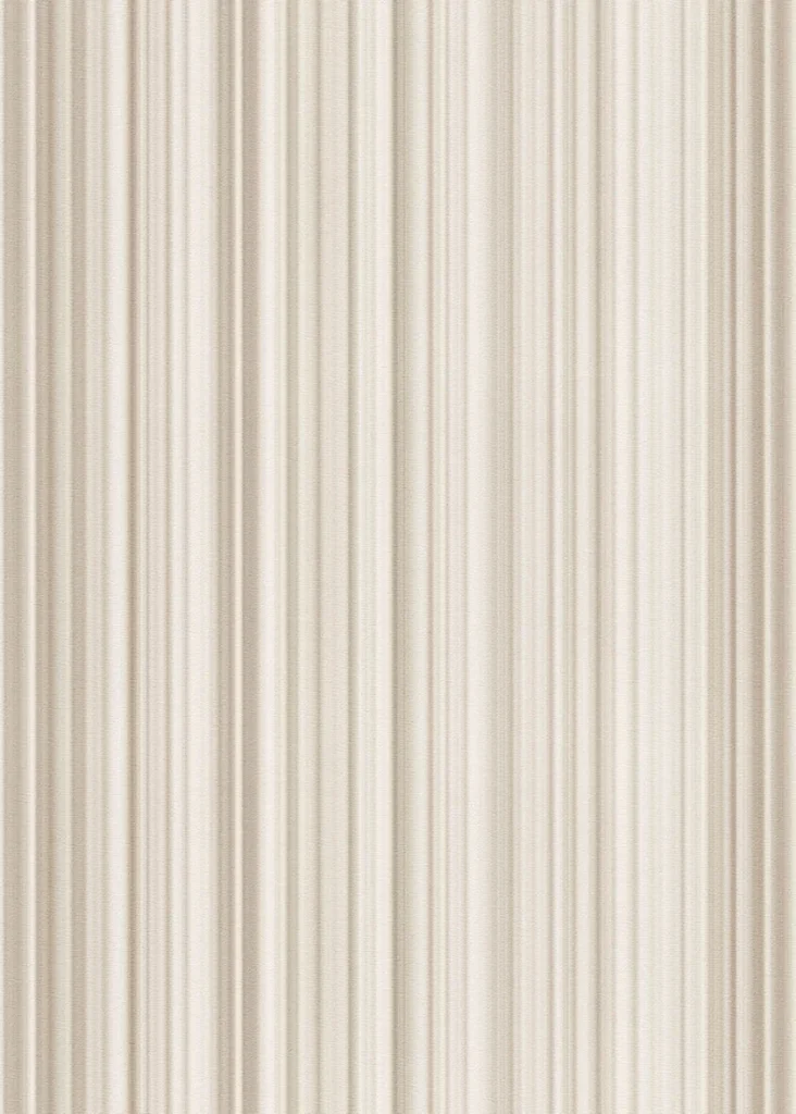 Le motif à plat : fines rayures verticales beige et crème