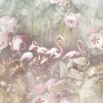 Floral Utopia Wallpaper - Flamingo Found Light
