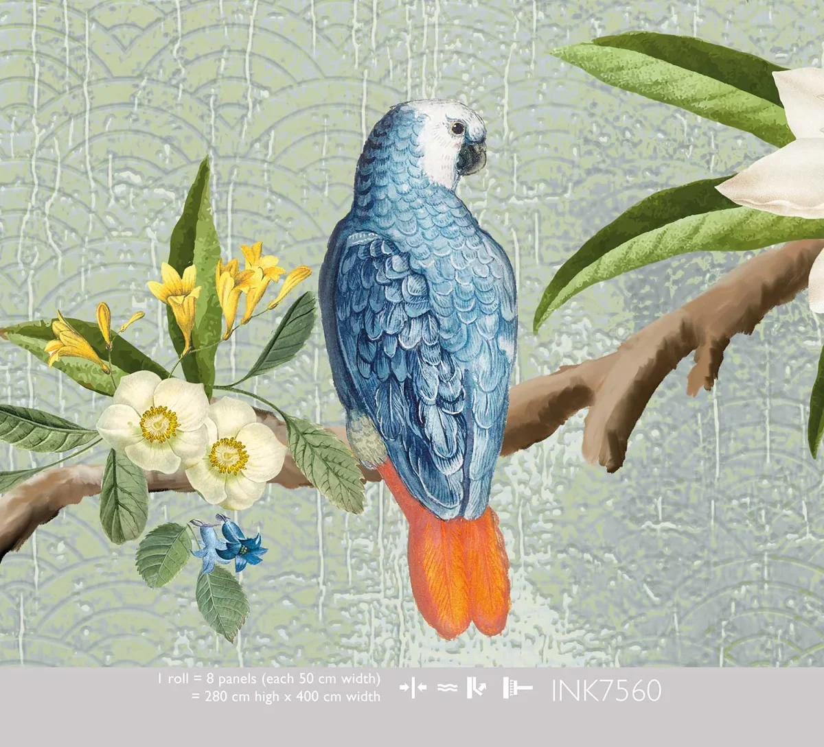 Floral Utopia Behang - Secret Garden Turquoise
