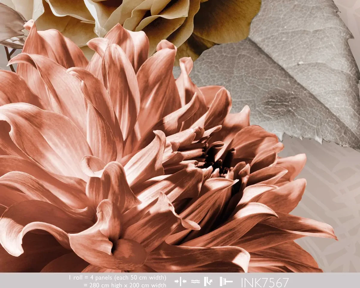 Detail van het vliesbehang INK7567