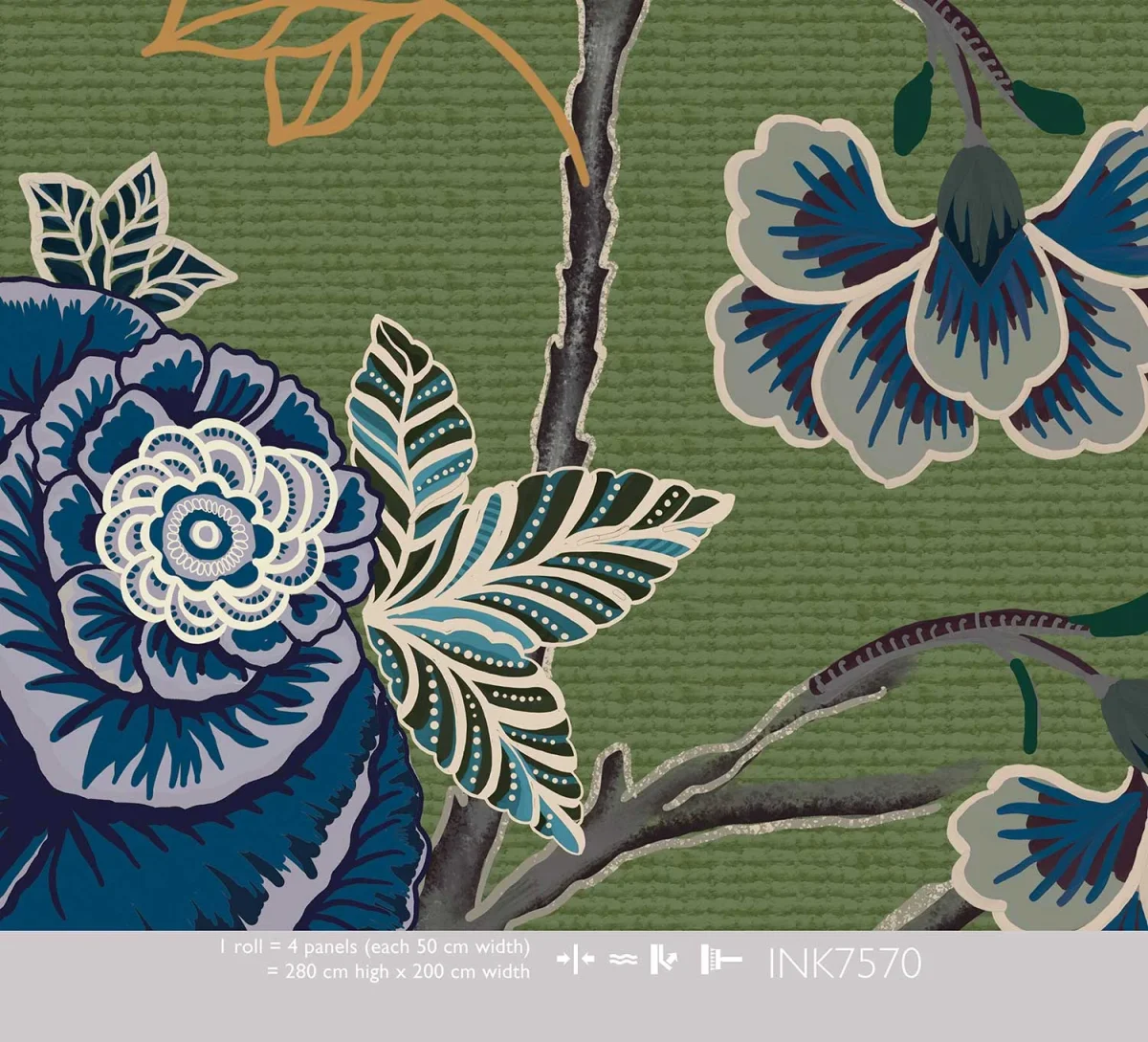 Floral Utopia Behang - Pomegranate Moss