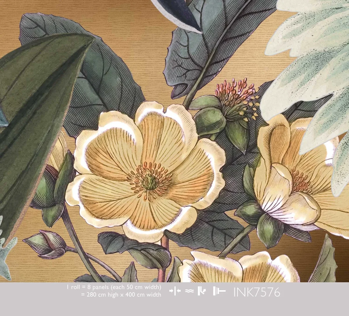 Floral Utopia Behang - Eden Blues