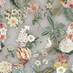 Floral Utopia Wallpaper - Costa Rica Botanical Gray
