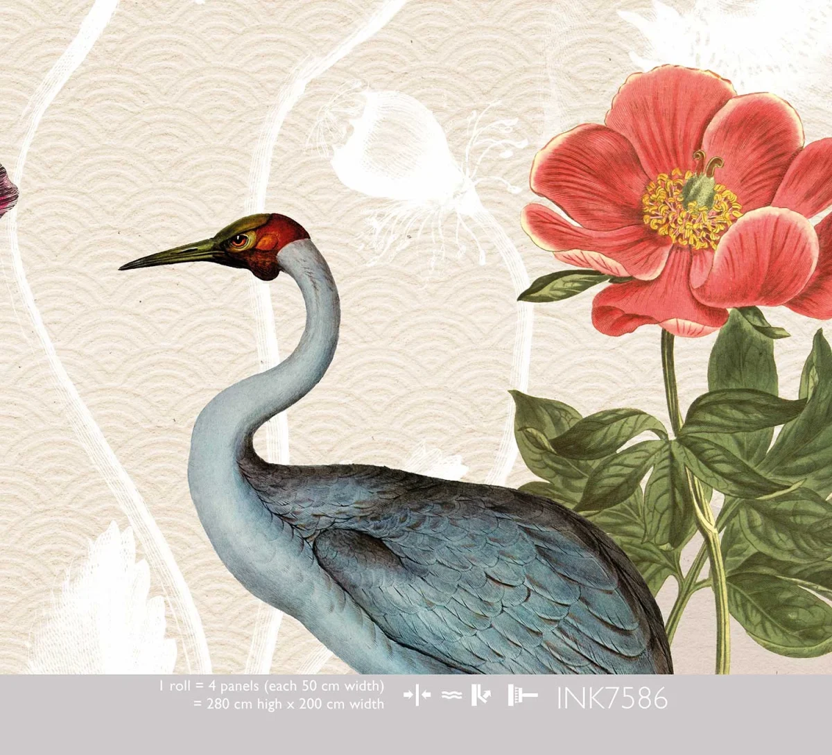 Floral Utopia Behang - Dutch Meadows Sand