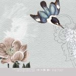 Floral Utopia Behang - Dutch Meadows Blue