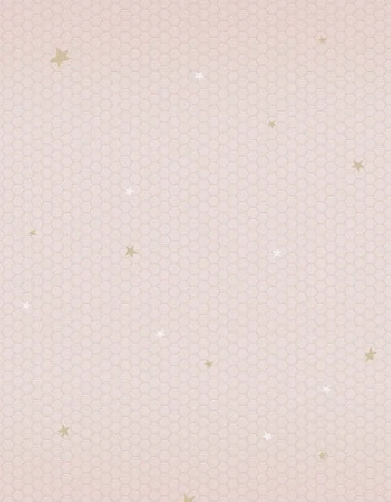 Kinderbehang Honey Stars, Pink
