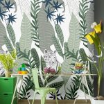 Kinderbehang Peekaboo Green