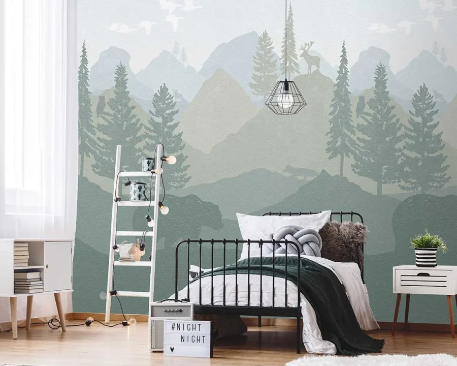 Kindertapete Wanderlust, Green