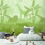 Kinderbehang Quiet Jungle, Green