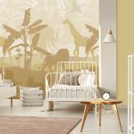 Kinderbehang Quiet Jungle, Mustard