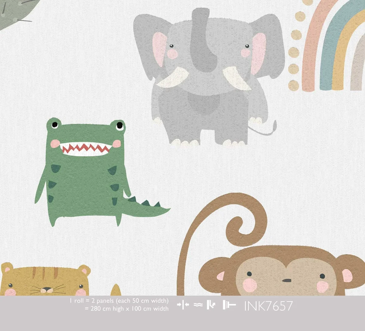 Papier peint enfant Jungle Party