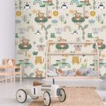 Kinderbehang Jungle Party, Greenish