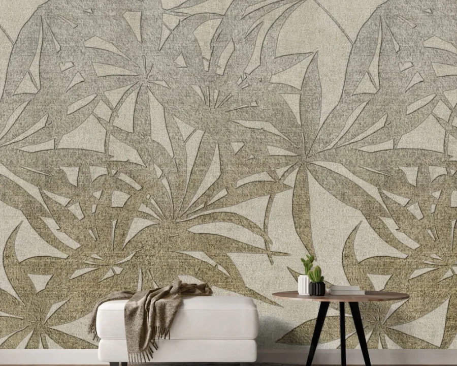 Flowing Leaves Beige - Tapete