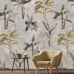 Palm Trees Gray - Wallpaper