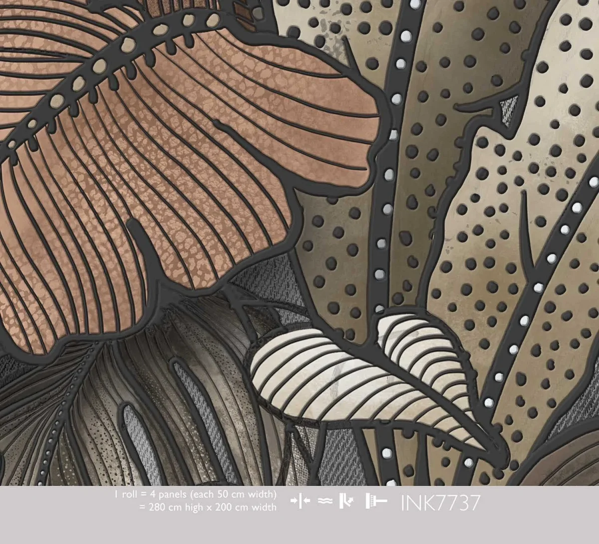 Dreaming Of Jungles Gray - Behang