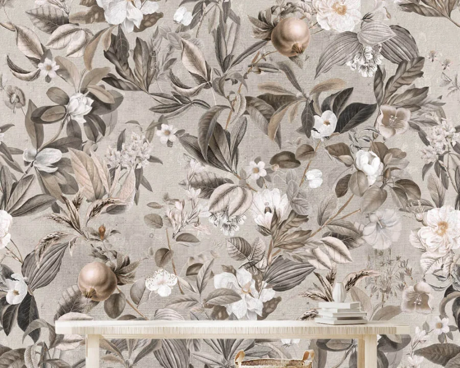 Romantic Nature Gray - Tapete