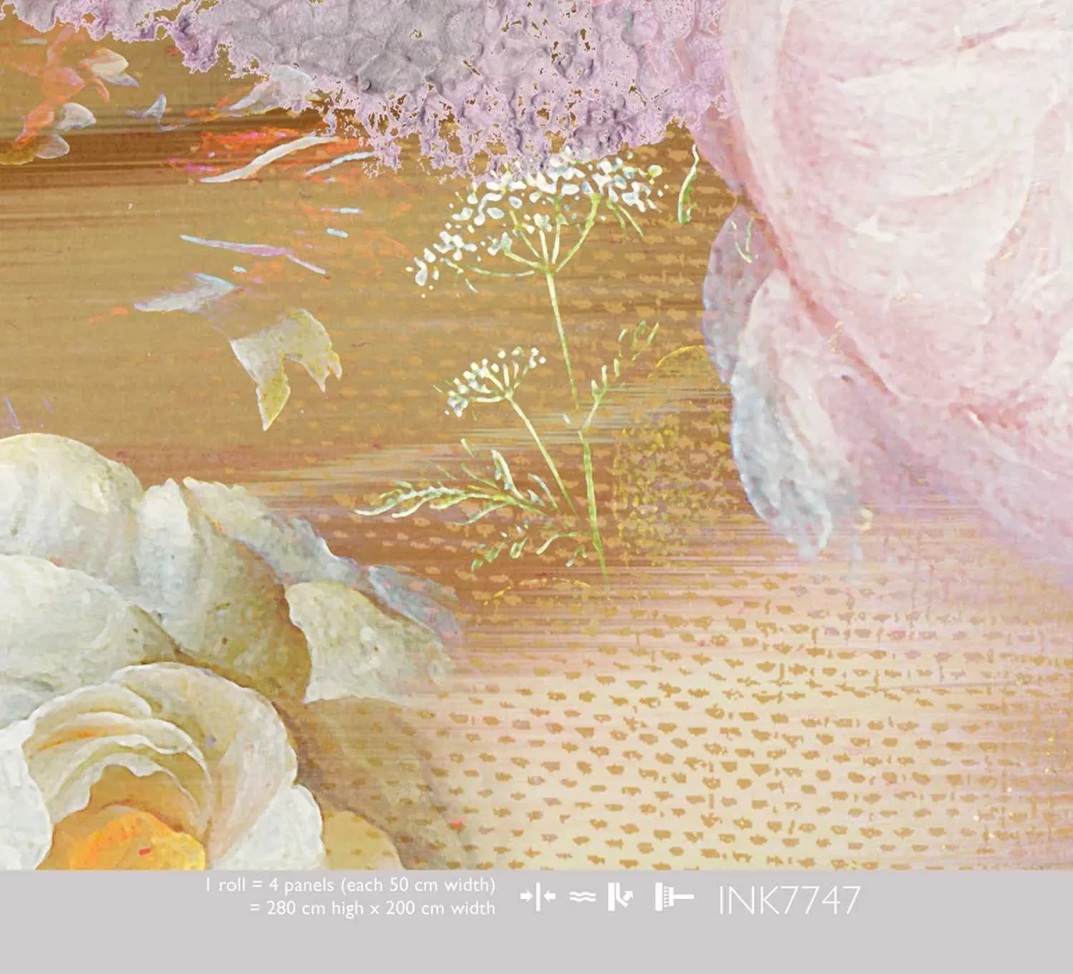 Glitch Museum Roses Lilac - Behang