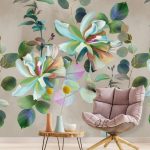 Gouache Floral Neutral - Wallpaper