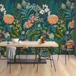 Naif Garden Petrol - Behang