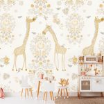 Kinderbehang het platte beeld per rol INK7812