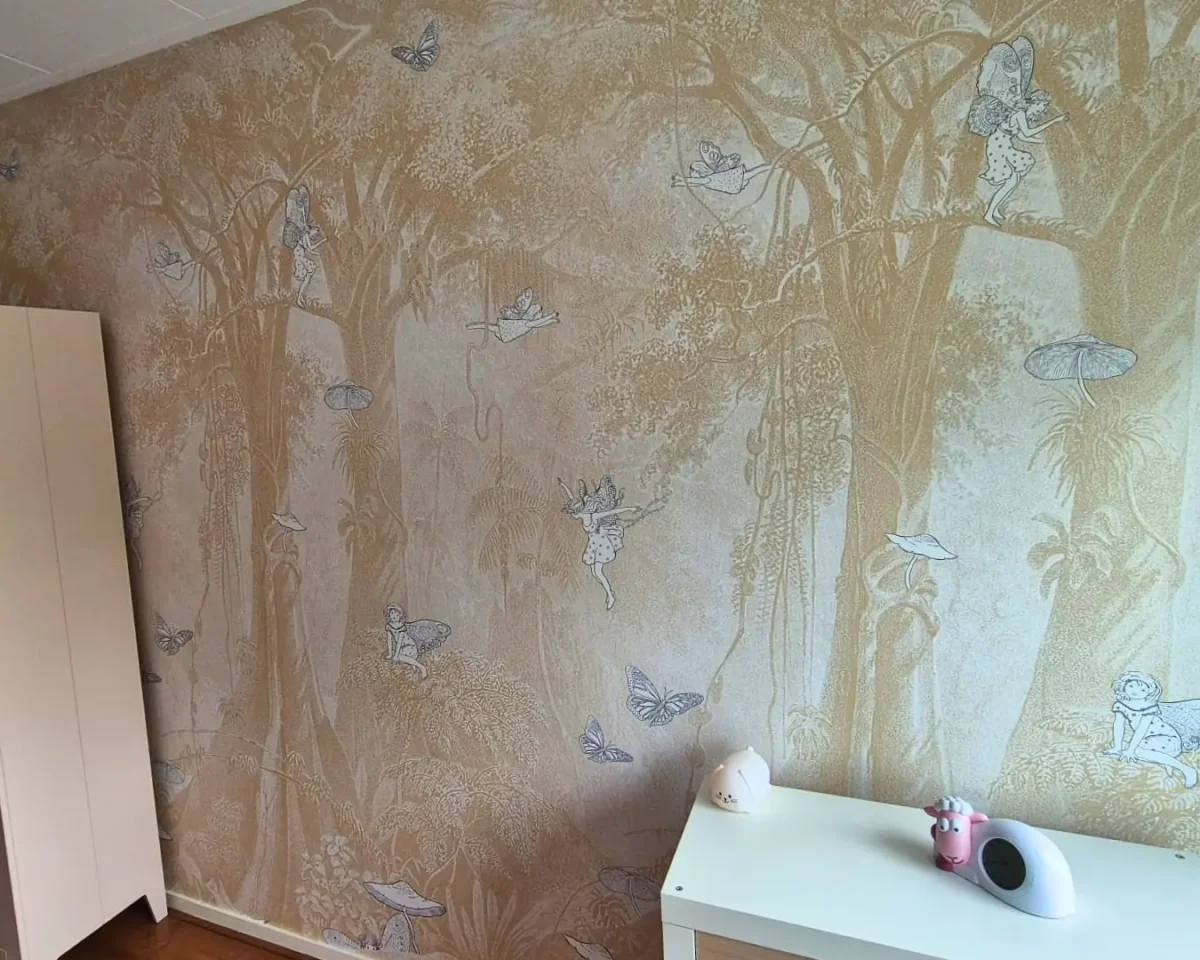Kinderbehang INK7813 op de slaapkamer bij een klant