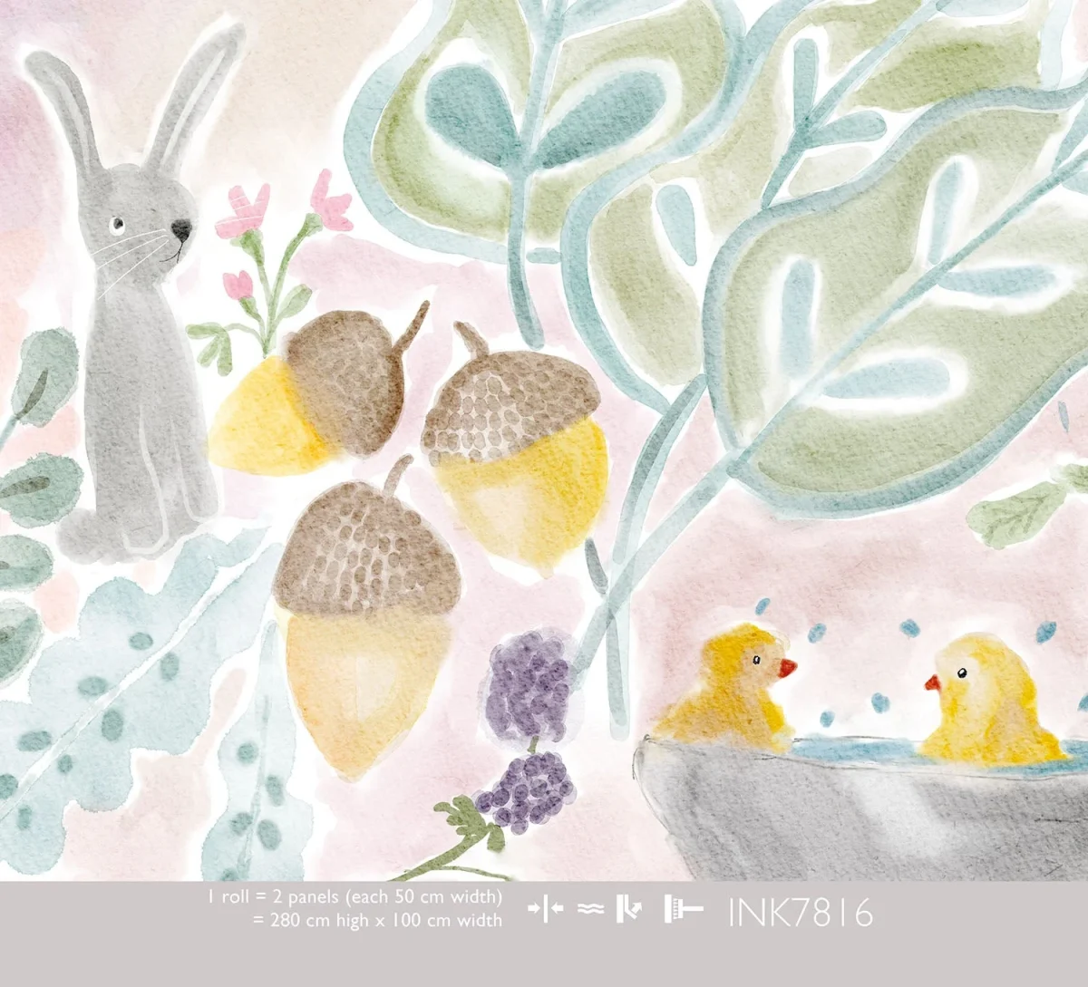 Sweet Garden warm - Papier peint enfant Olive & Noah