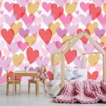 Kinderbehang het platte beeld per rol INK7818