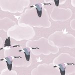 Kinderbehang het platte beeld per rol INK7819