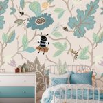 Kinderbehang het platte beeld per rol INK7828