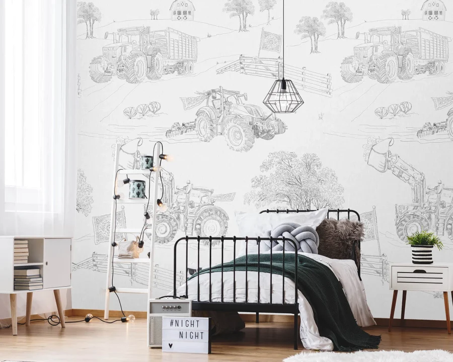 Kinderbehang het platte beeld per rol INK7836