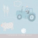 Kinderbehang het platte beeld per rol INK7839