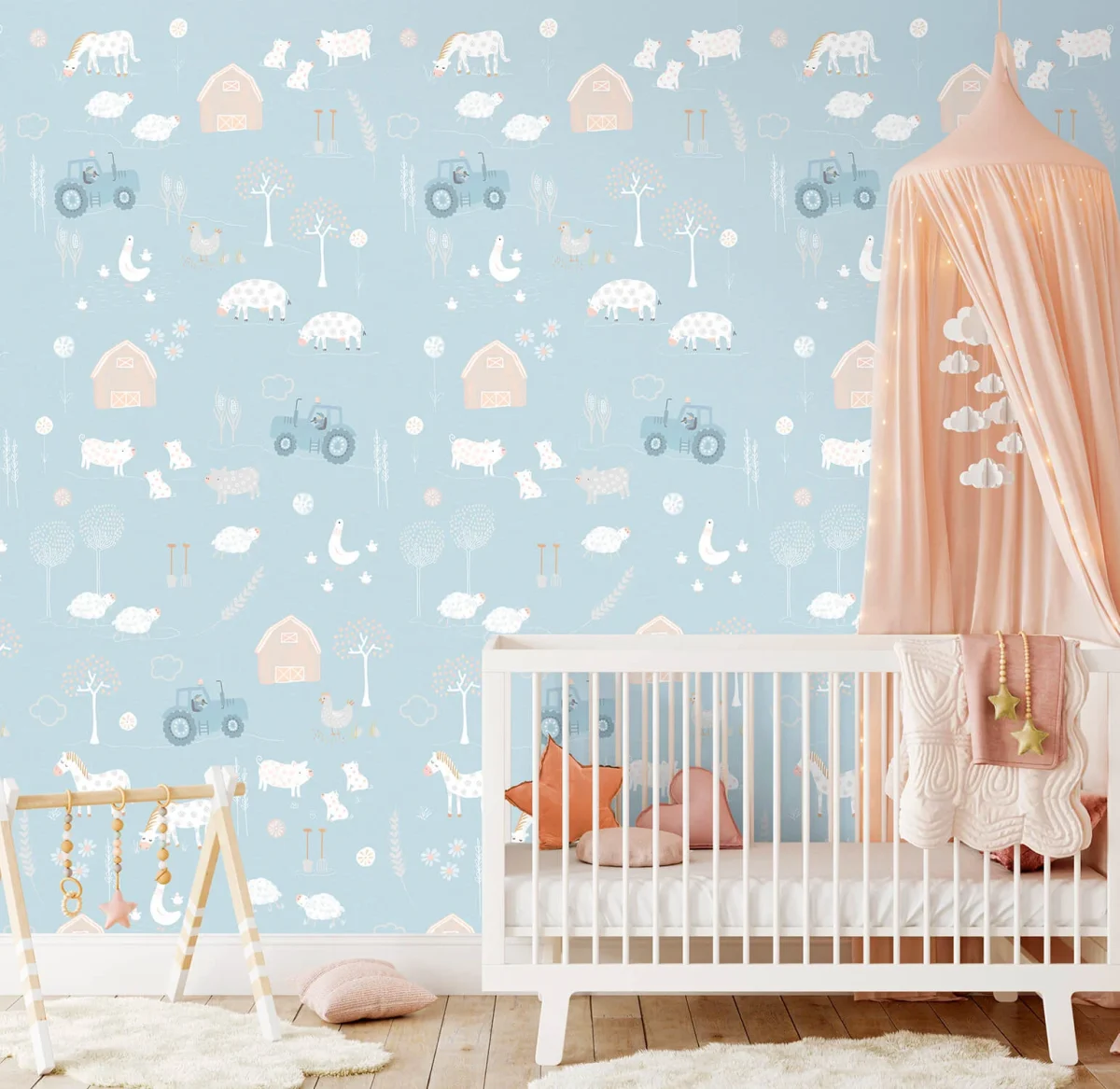 Kinderbehang het platte beeld per rol INK7839