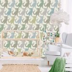 Kinderbehang het platte beeld per rol INK7844