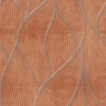 Het dessin plat weergegeven: een terracotta reliëf van langgerekte bladvormen